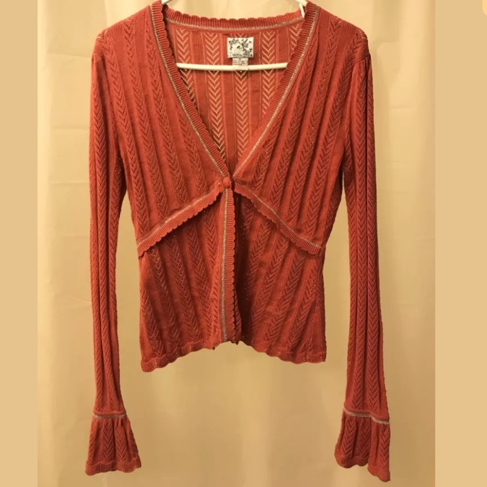 Tabitha Anthropologie Bell Sleeve Cardigan Size M